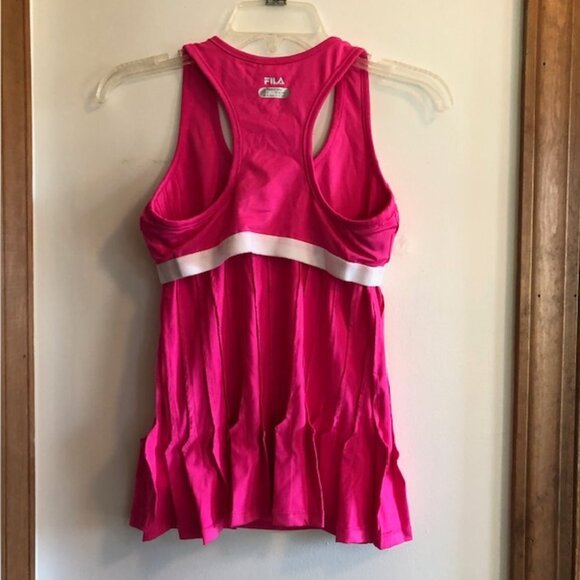 FILA Lawn Tennis Club Athletic Racerback Tank Pink Small 36 - Picture 10 of 16